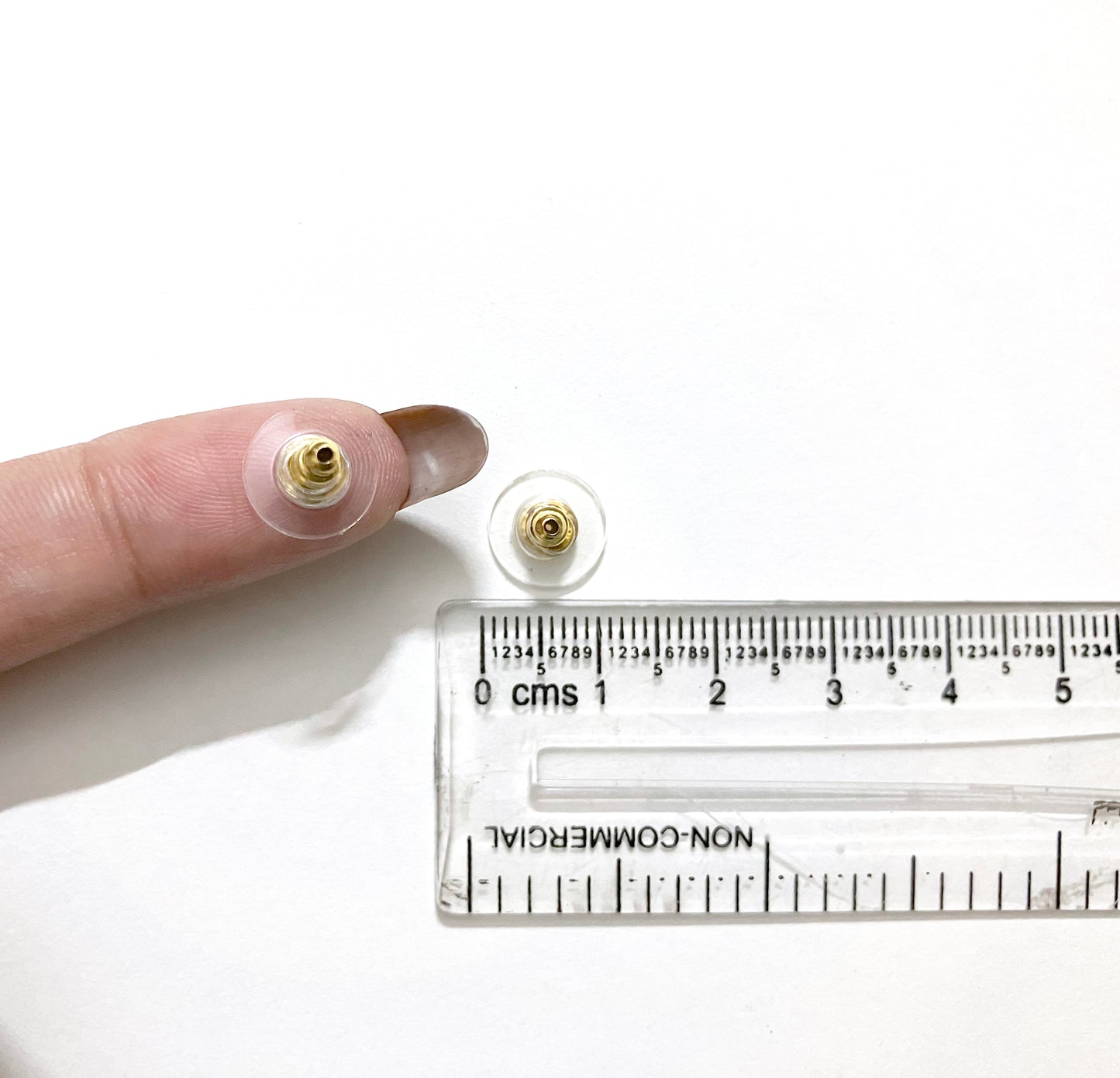 Golden Bullet Clutch Earring Backs with Silicone Pad for Jewelry making, Pack of 100pcs