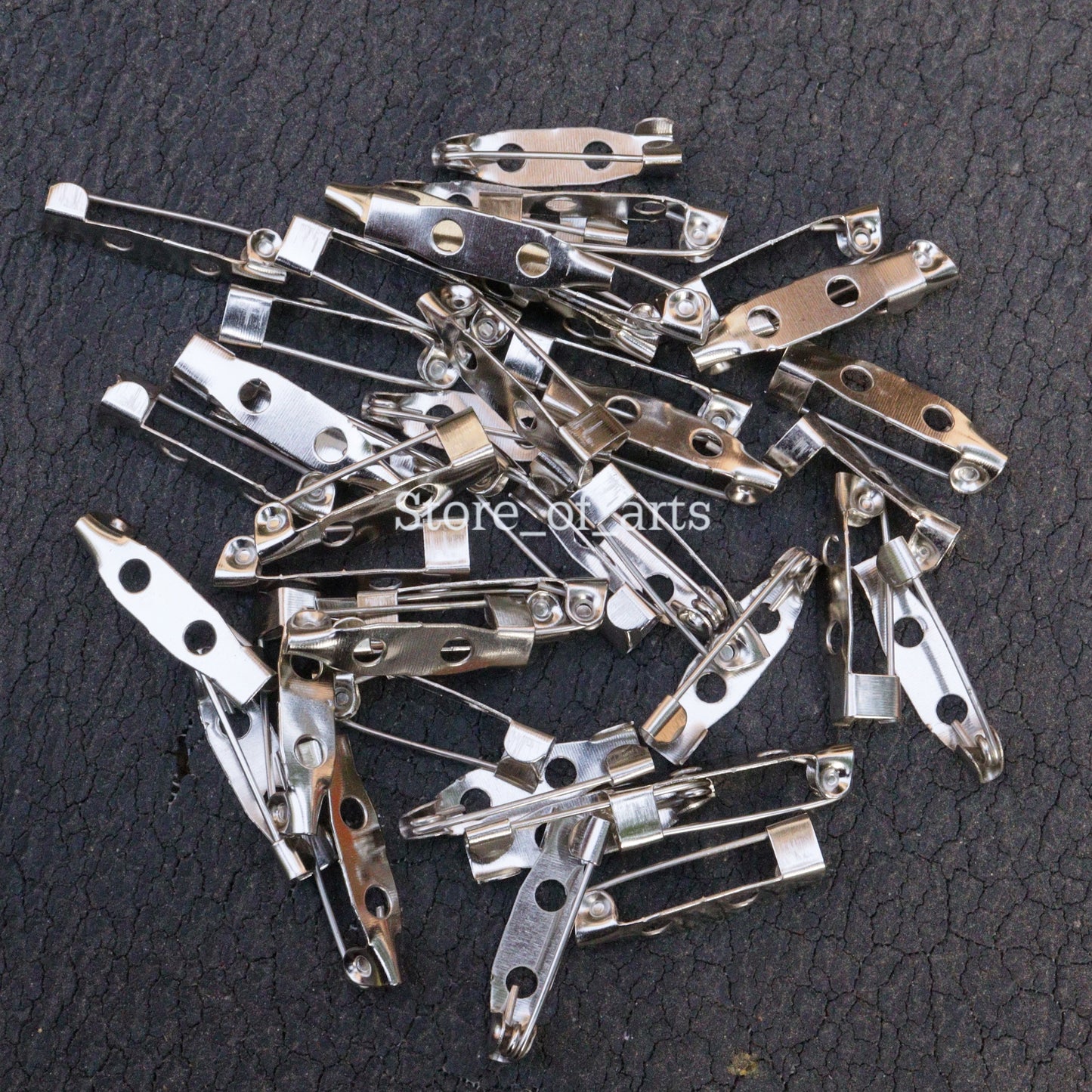 Silver Brooch clip base pins/ safety pins/ brooch settings base for DIY craft and jewelry making, Pack contains 50pcs