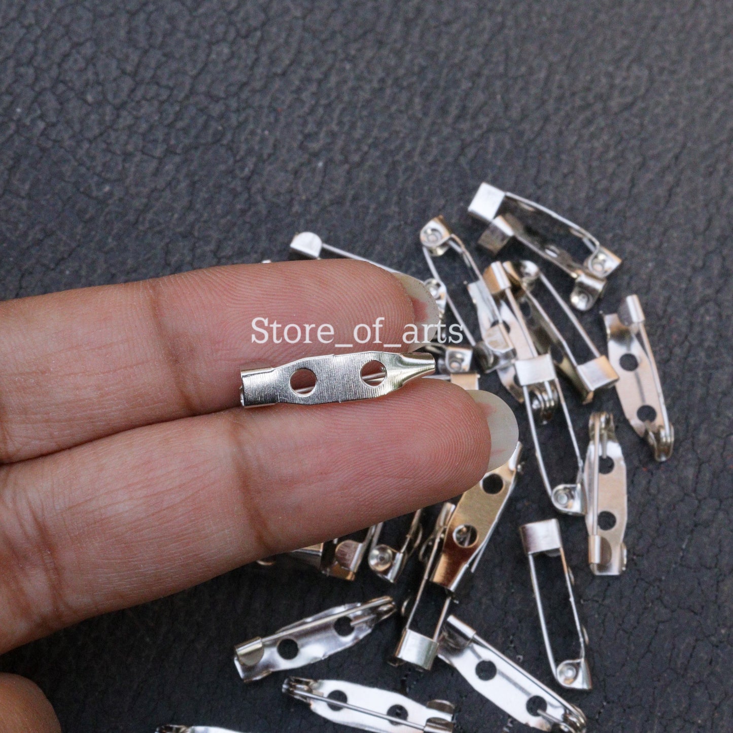 Silver Brooch clip base pins/ safety pins/ brooch settings base for DIY craft and jewelry making, Pack contains 50pcs