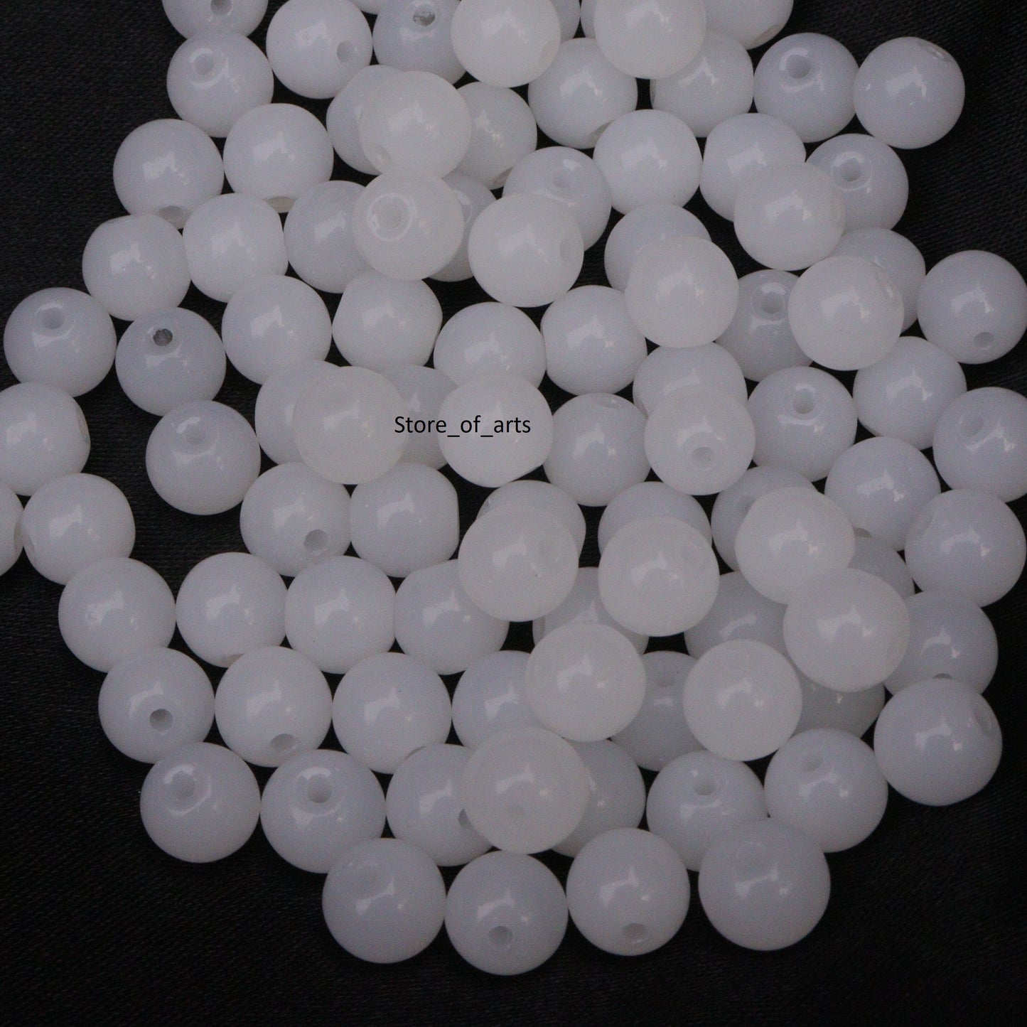 1,000 8mm Black Glass Beads for Multi-Purpose Crafting