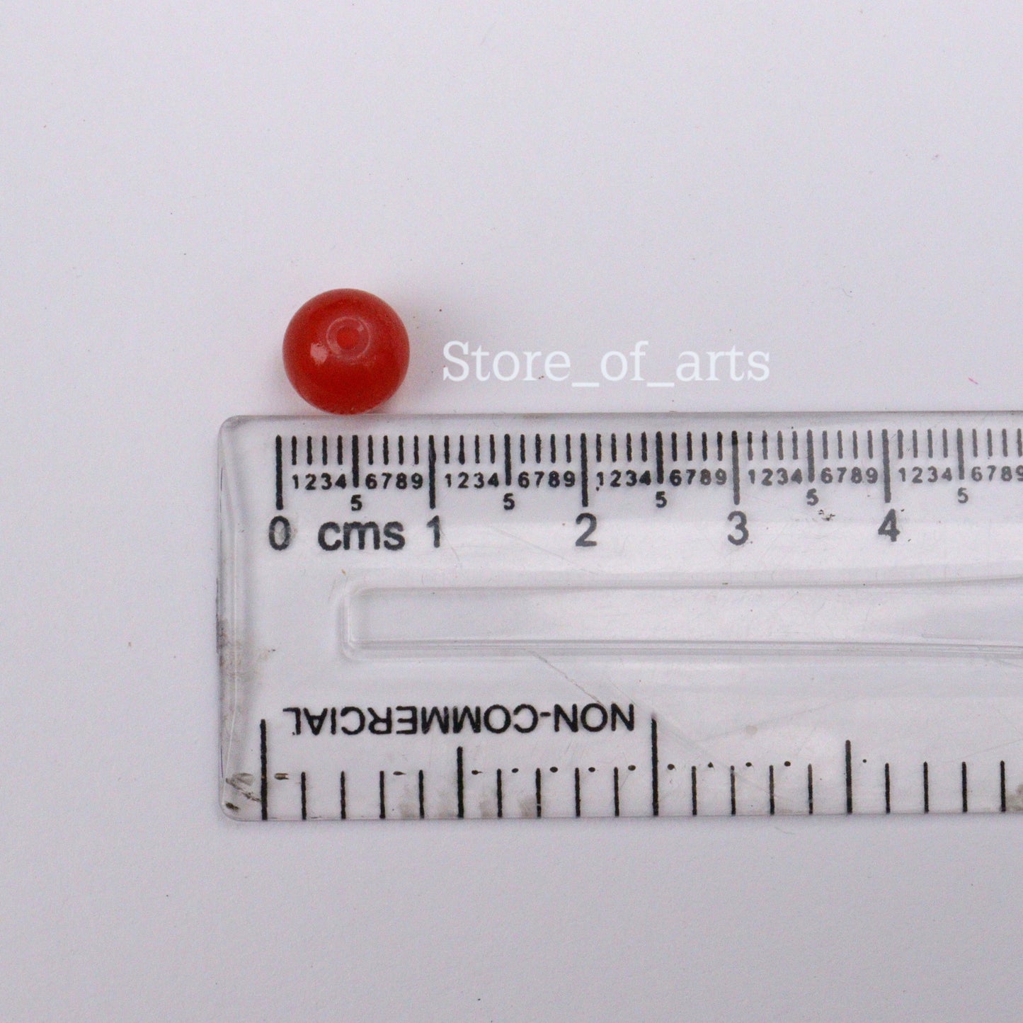 Glass beads of 8mm White and Red beads combo for jewelry making, DIY craft, other decoration items, Each pack contains 100pcs (Total 200pcs)