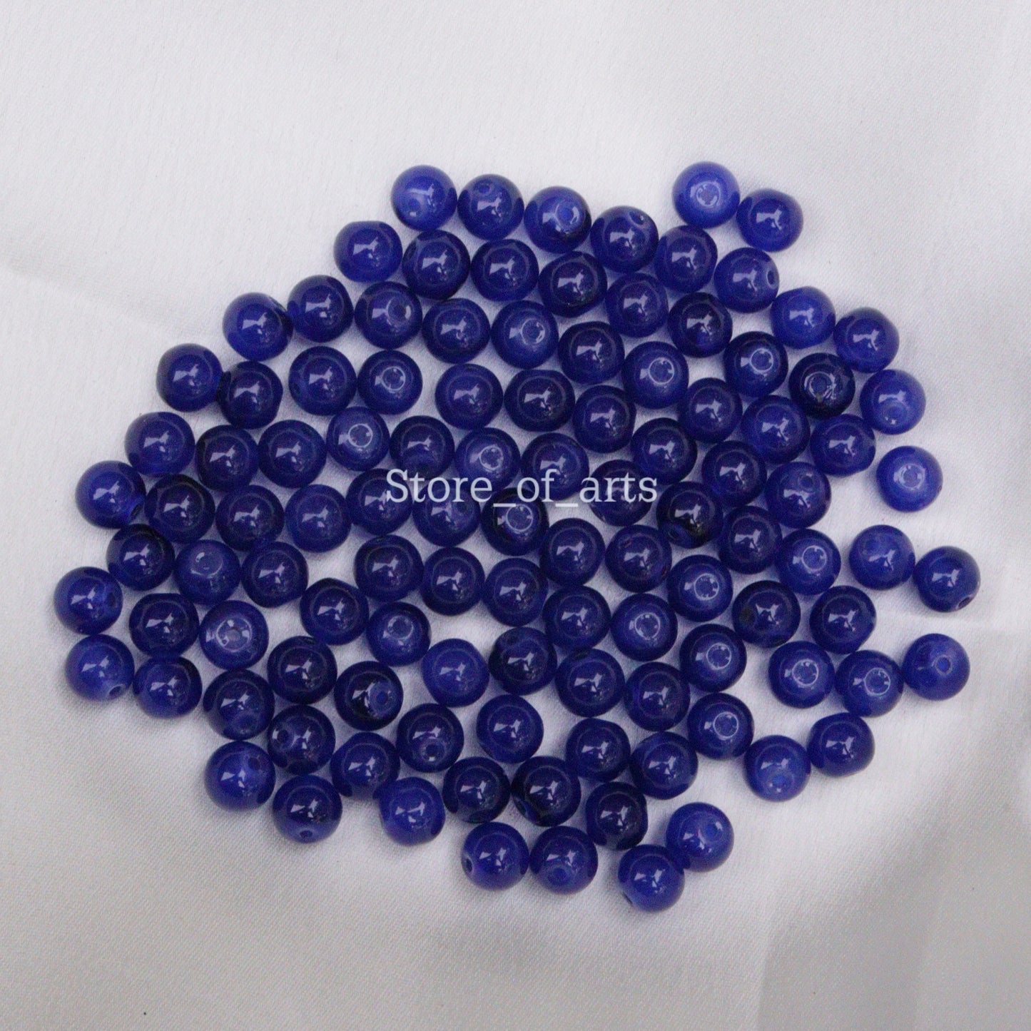 Royal blue Glass Beads of 8mm for jewelry making, DIY craft and many more