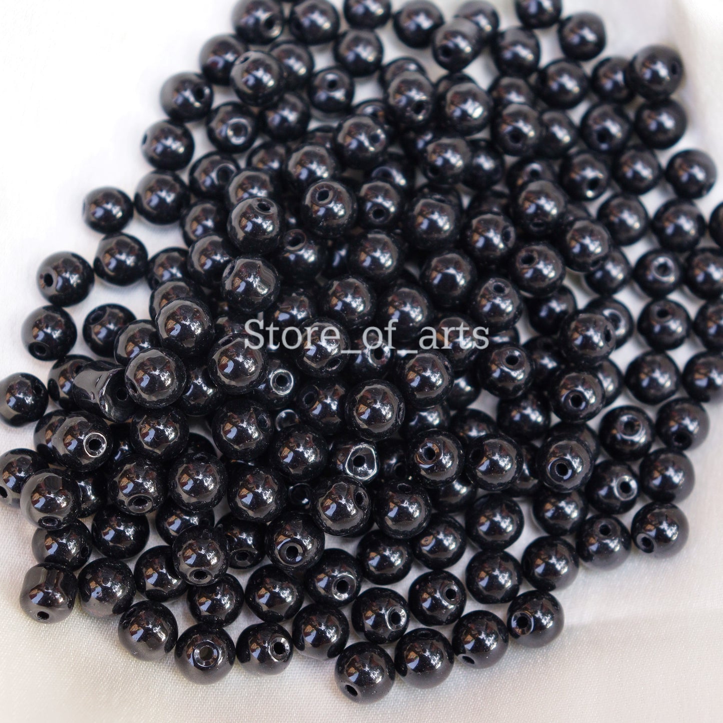 1,000 8mm Black Glass Beads for Multi-Purpose Crafting