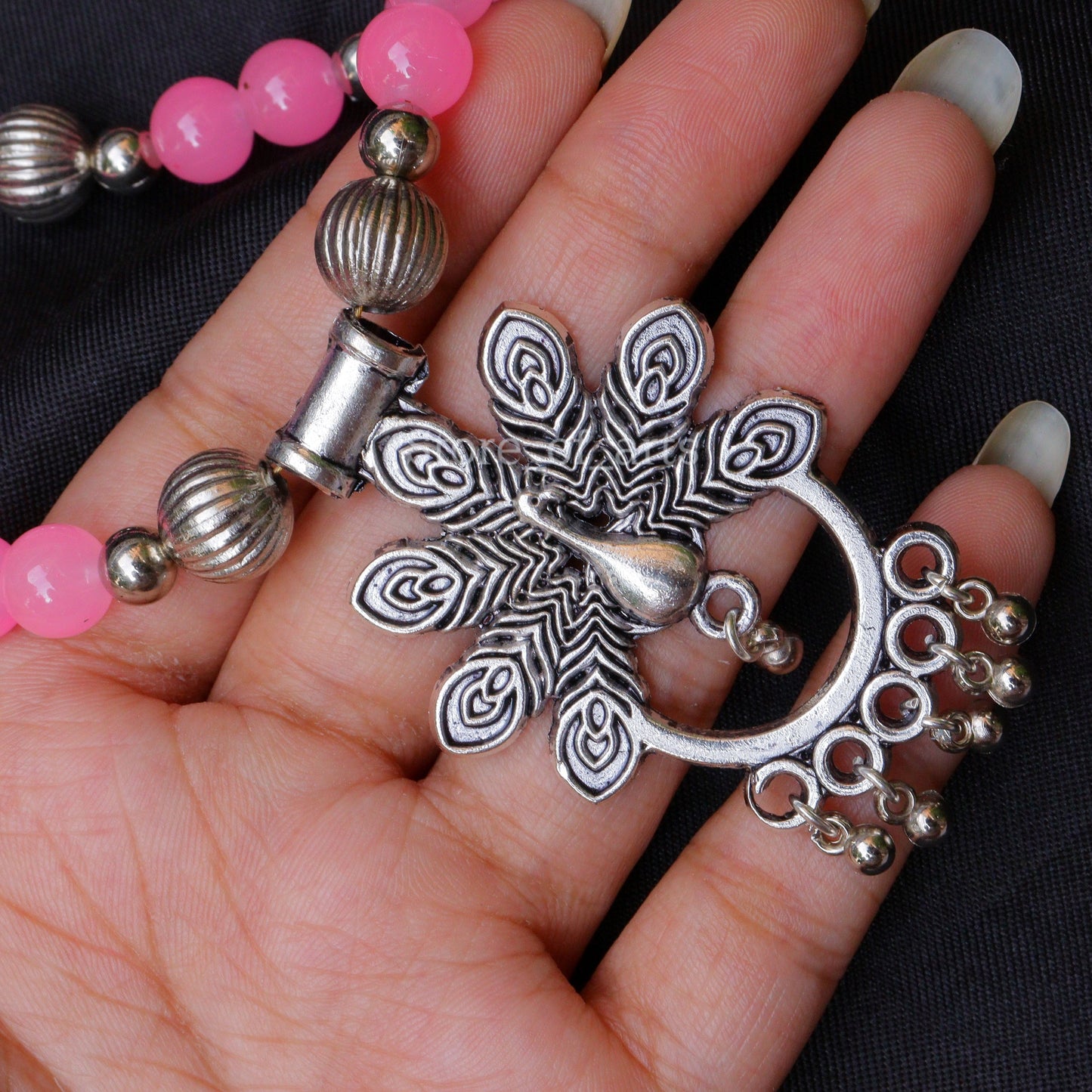 Beautiful Peacock Necklace set with earrings for women