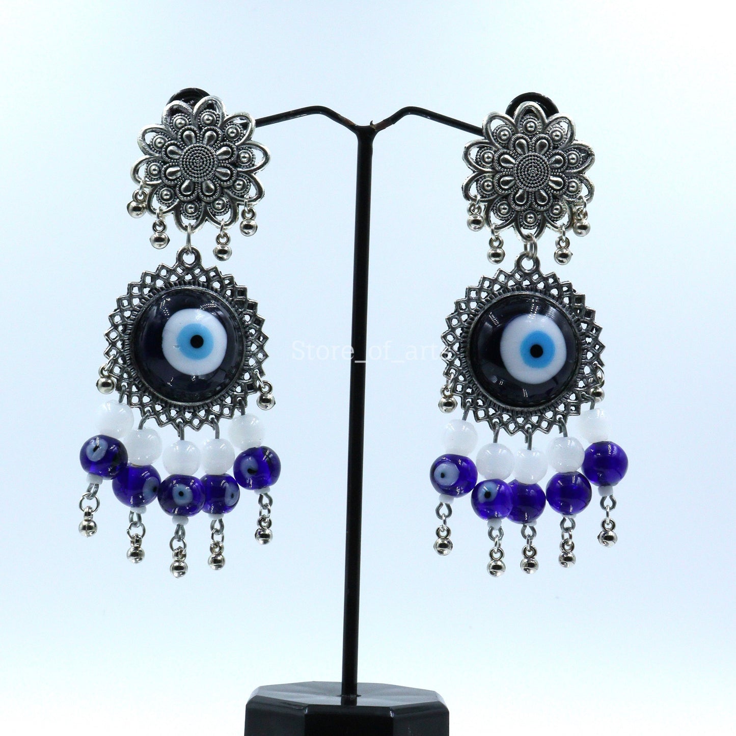 Evil eye party wear earrings for women