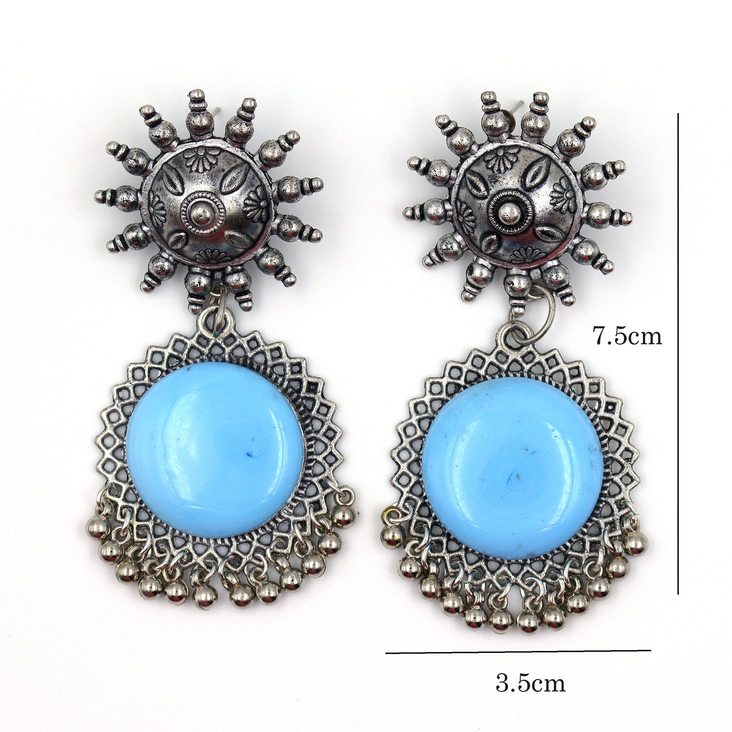 Sky Blue party wear earrings for women