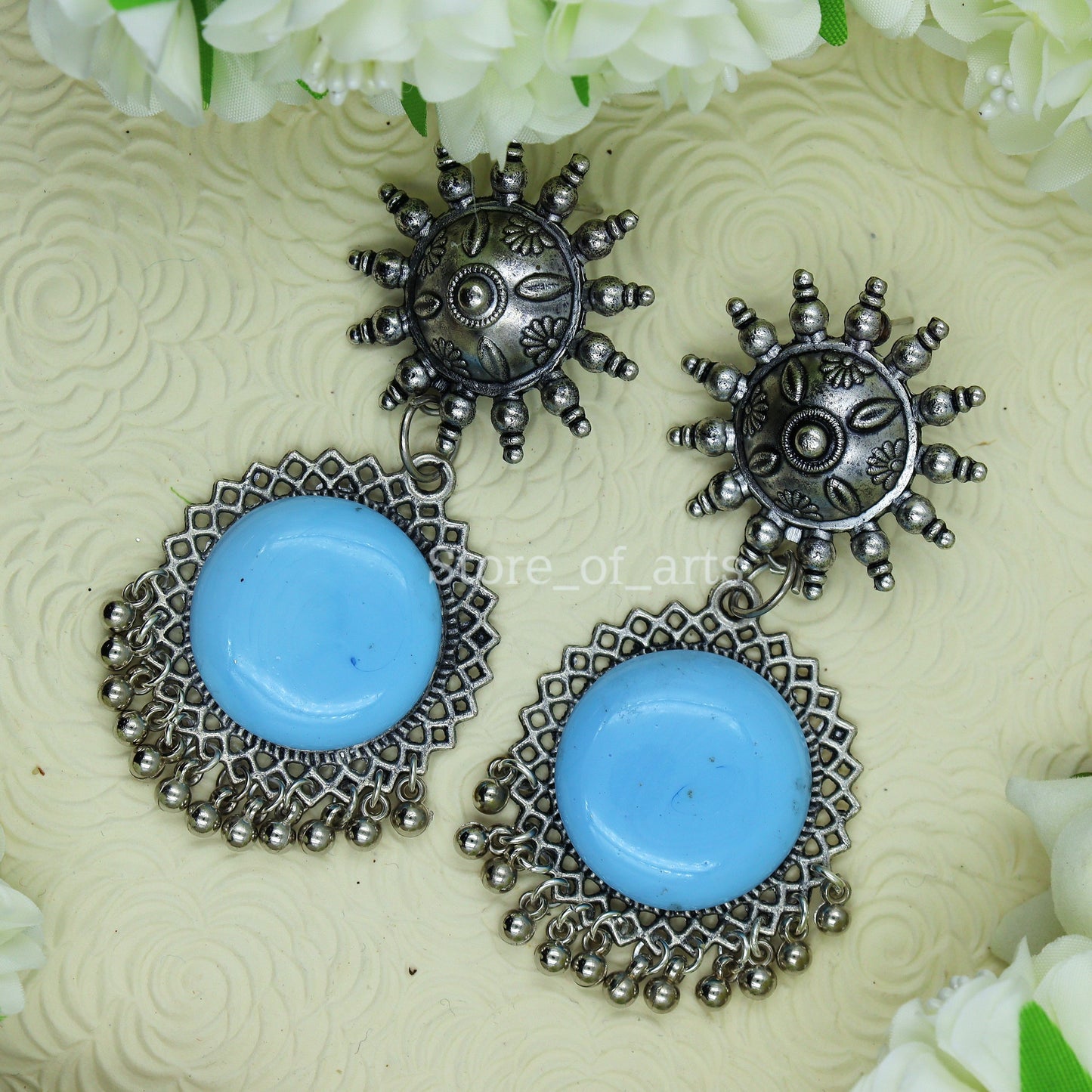 Dark Blue party wear earrings for women