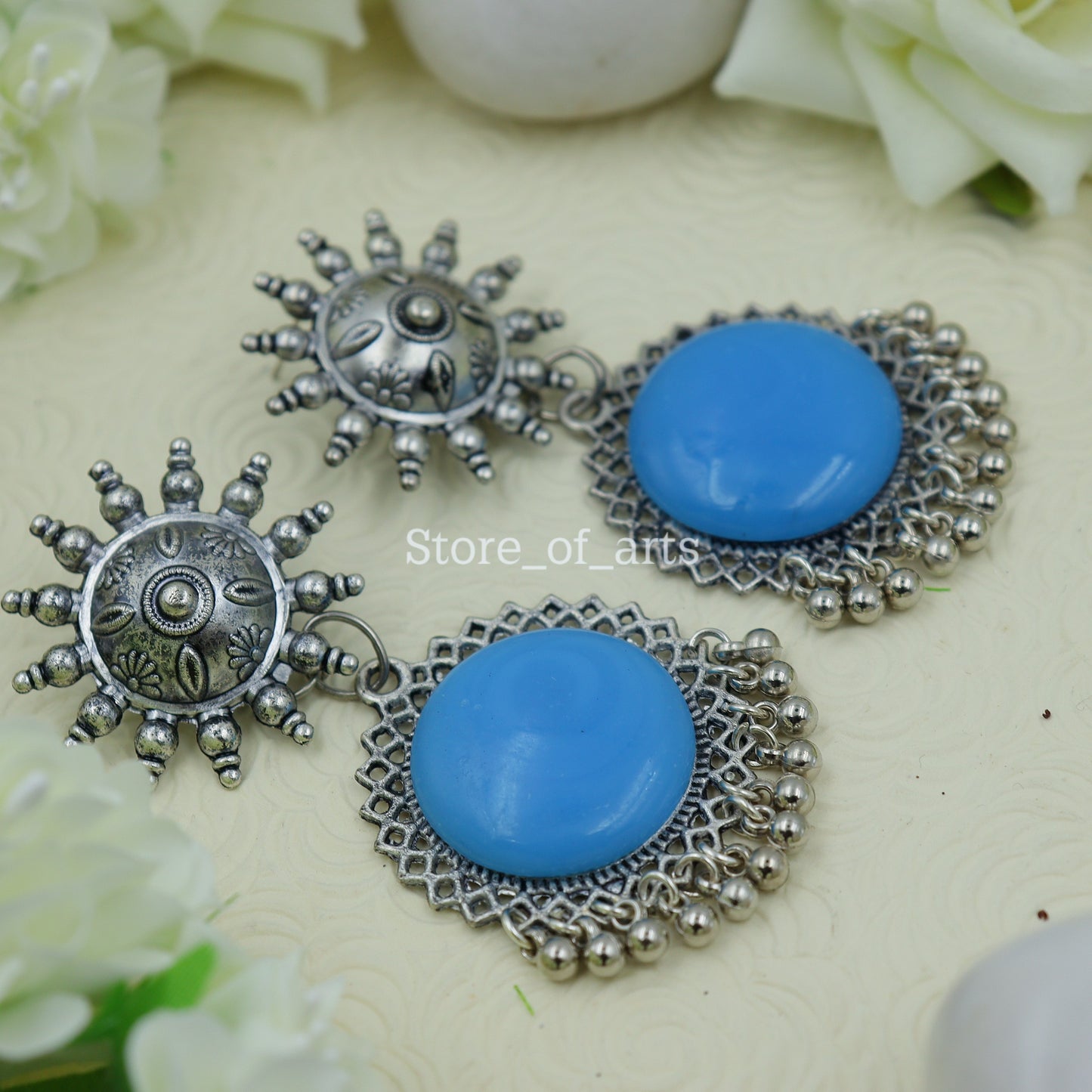 Dark Blue party wear earrings for women