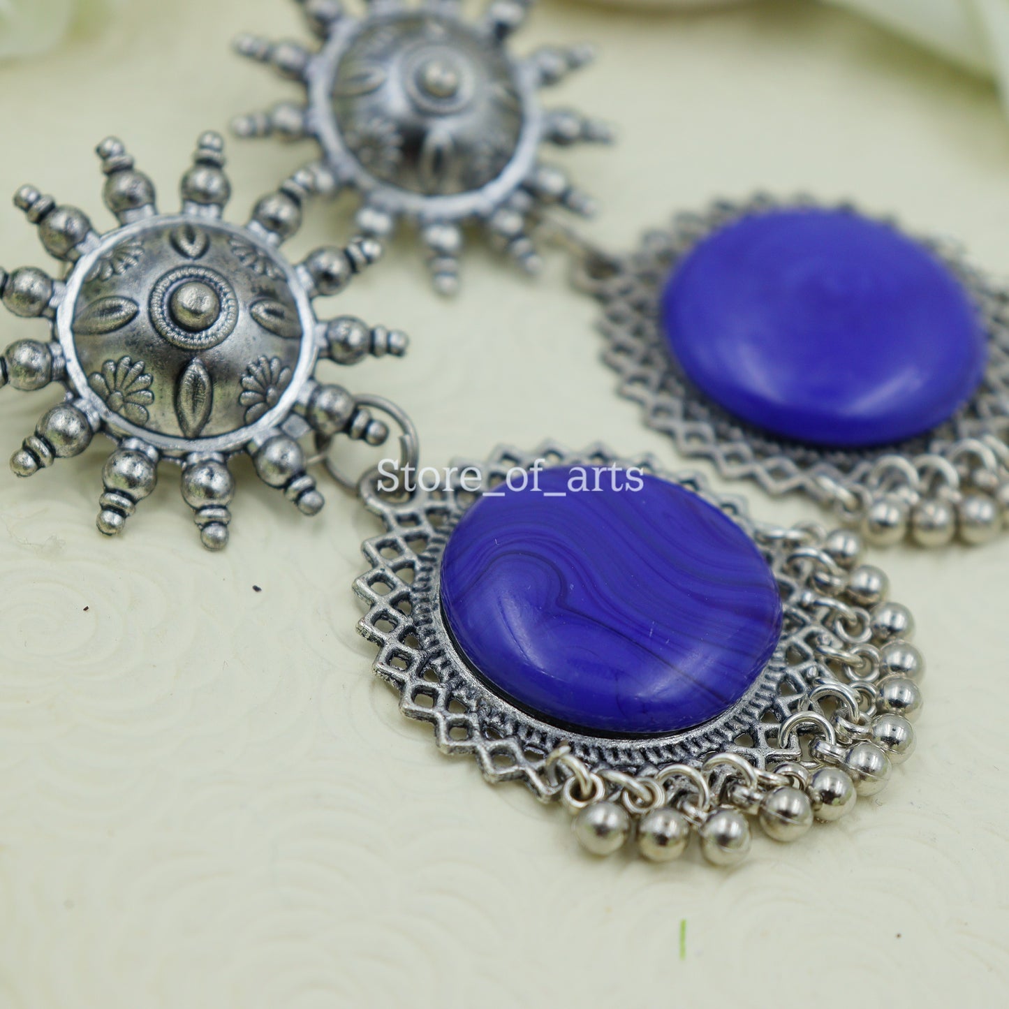 Dark Blue party wear earrings for women