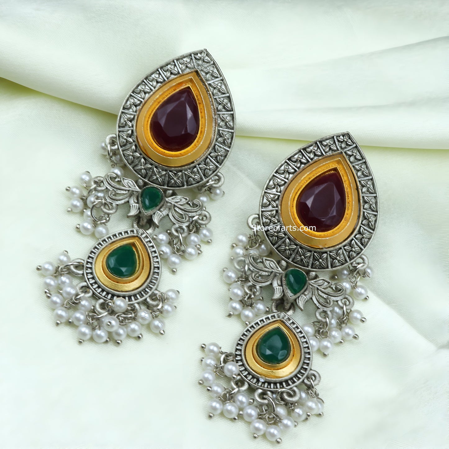 Sleek Silver: German Silver Earrings for women