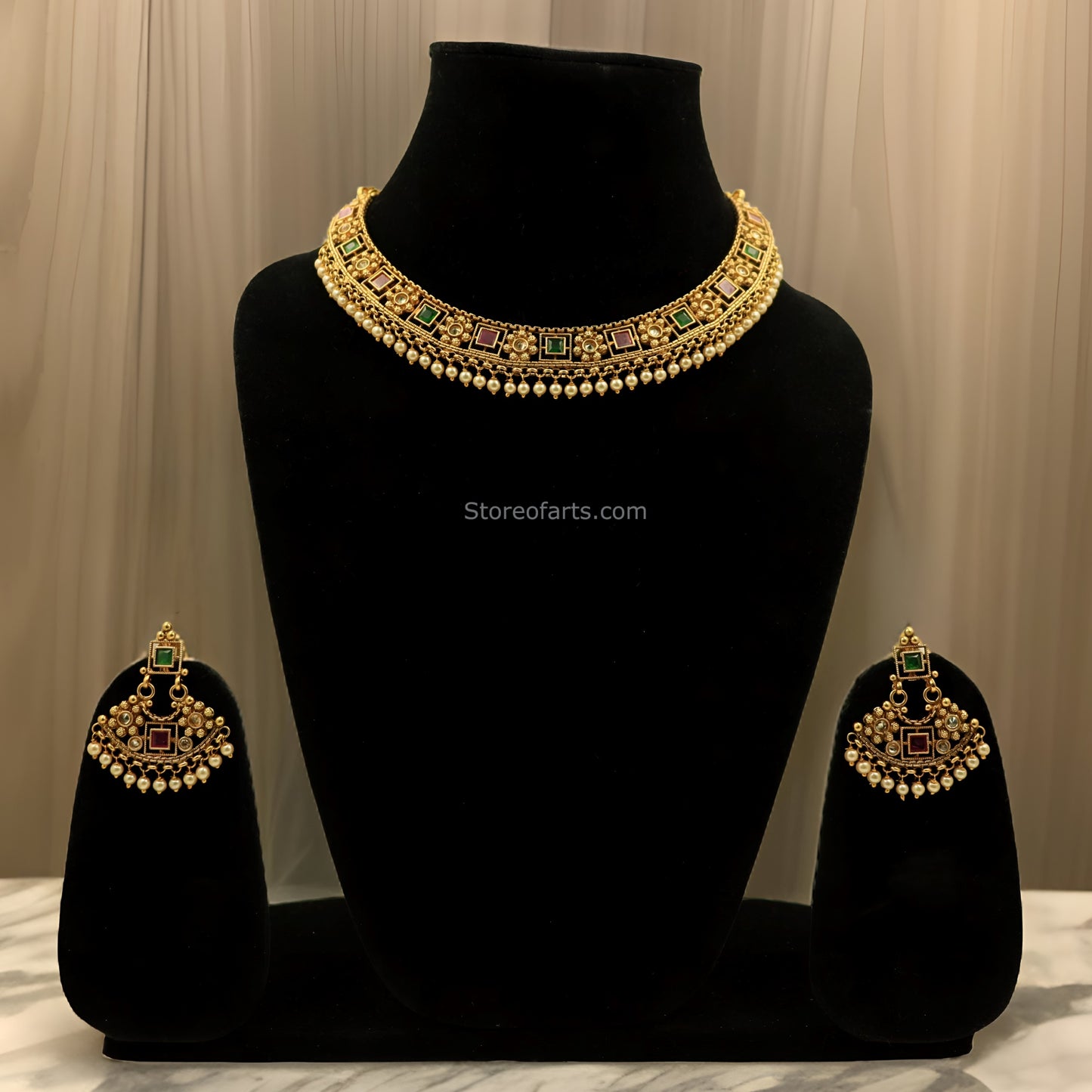 Exquisite Elegance: Traditional Temple Jewelry Necklace Sets