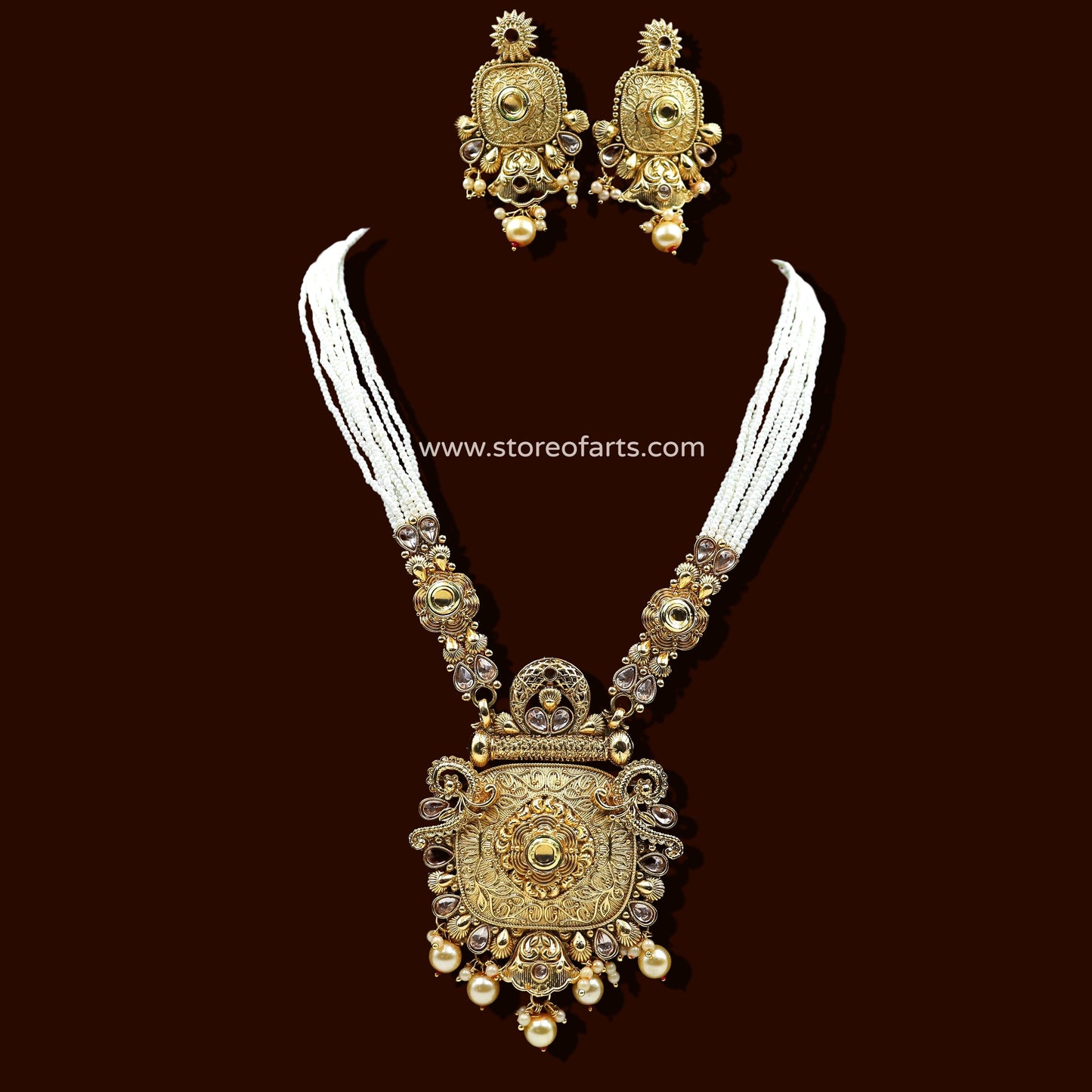Exquisite Temple Jewelry Necklace Set: Timeless Elegance for Women