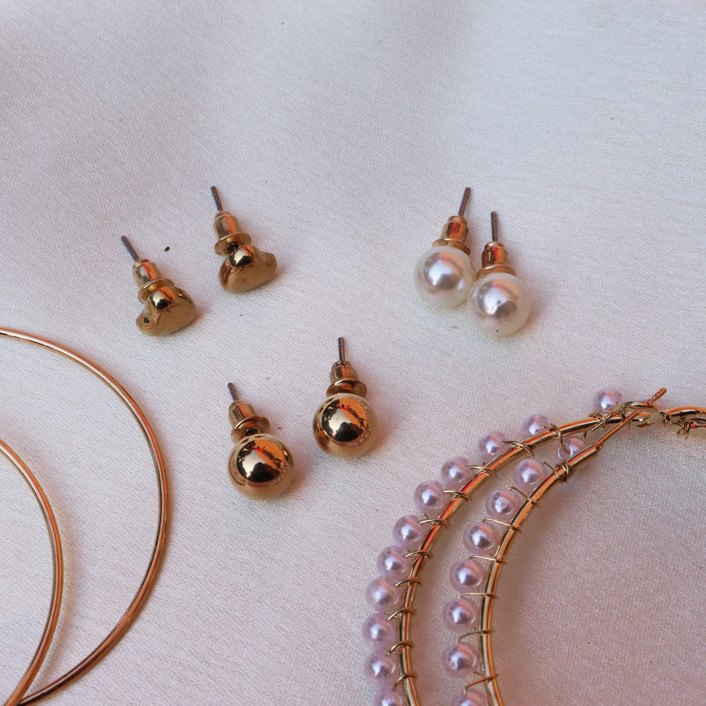 Combo Earrings for Women | set of 6 earrings | Trendy pearl Studs and Hoop Earrings