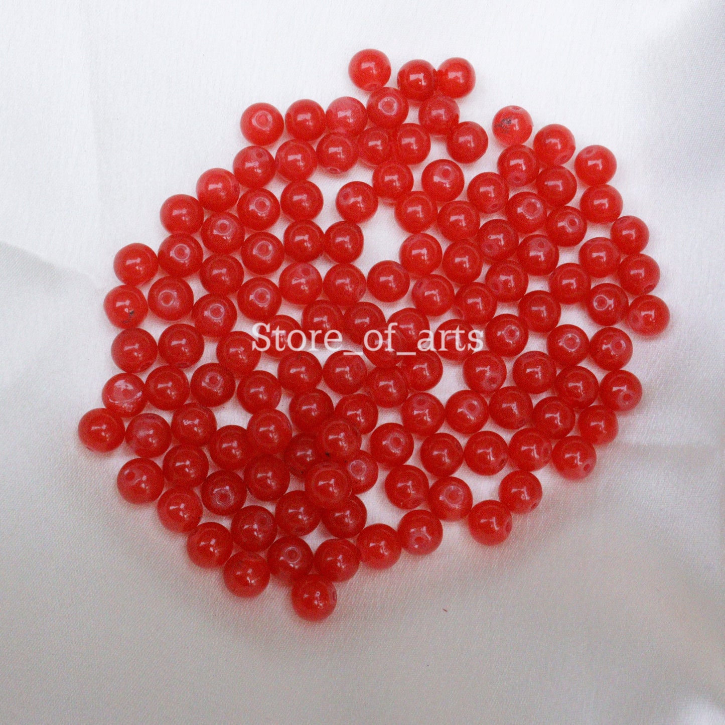Red Glass Beads of 8mm for jewelry making, DIY craft and many more