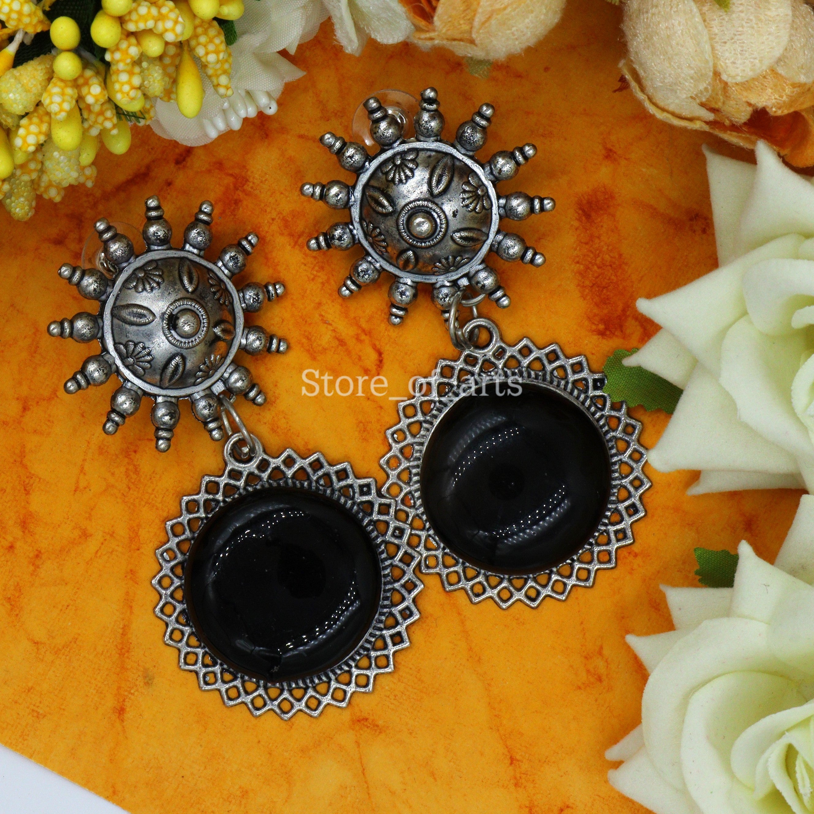 Black Round Stud Stainless Steel Ear Studs Earrings Men Women *UK* | eBay