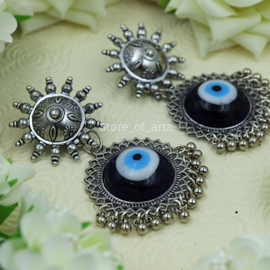 Evil eye party wear earrings for women