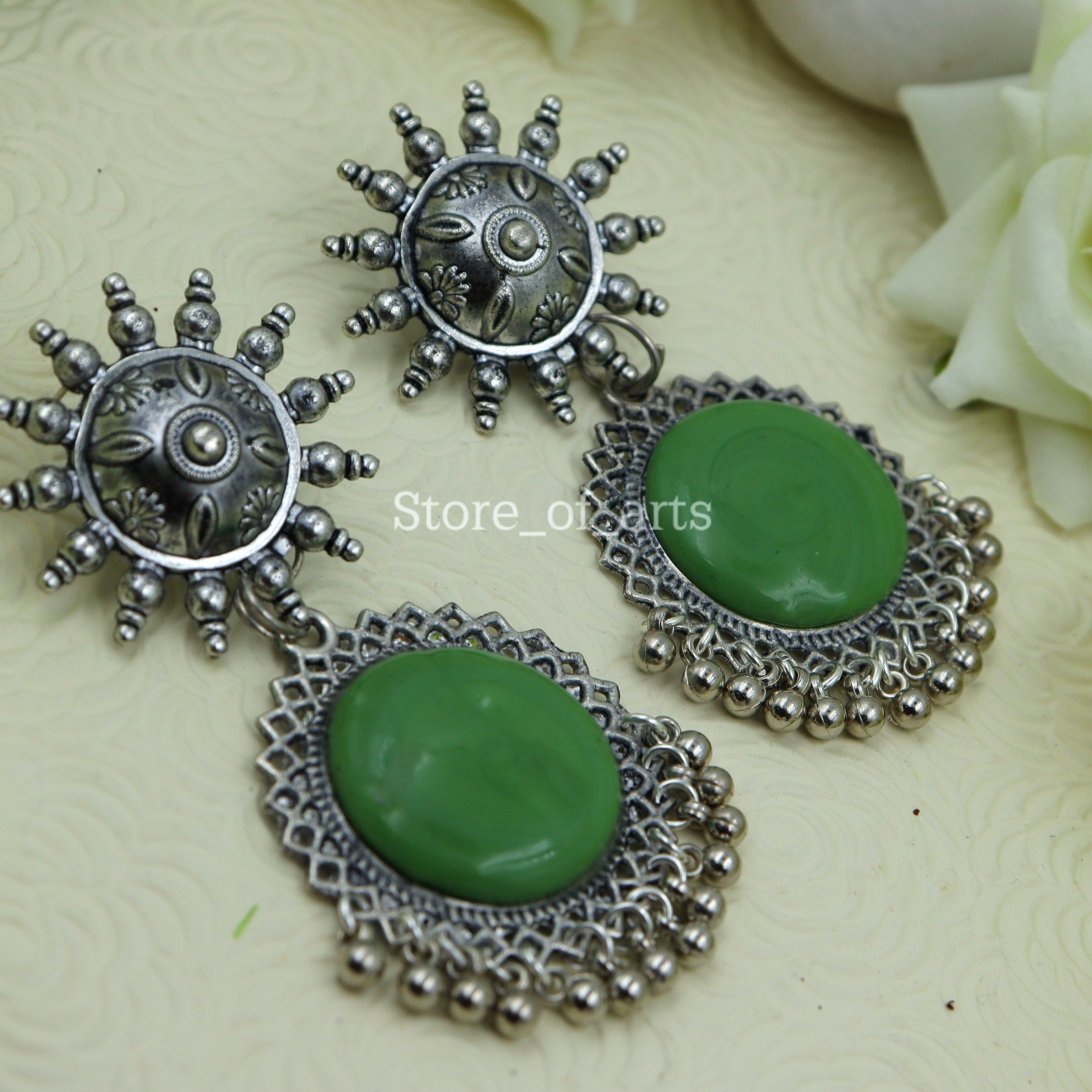 Black Polish Light Weight Designer Stud with Jhumka Partywear Earring for  Women and Girls. | K M HandiCrafts India