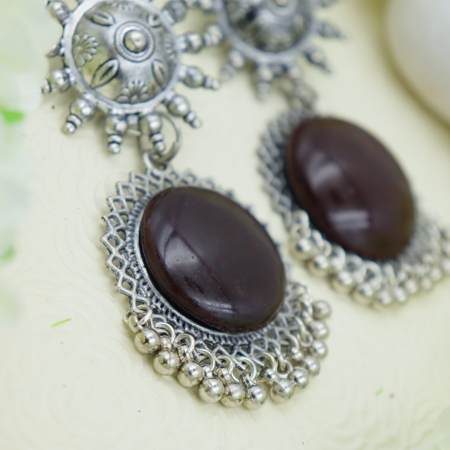 Brown party wear earrings for women