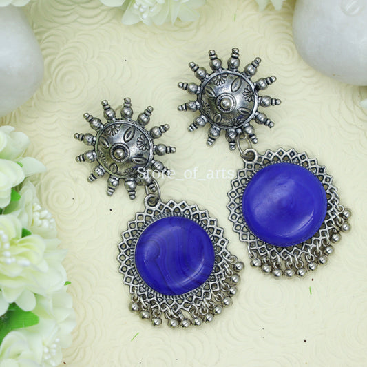 Dark Blue party wear earrings for women