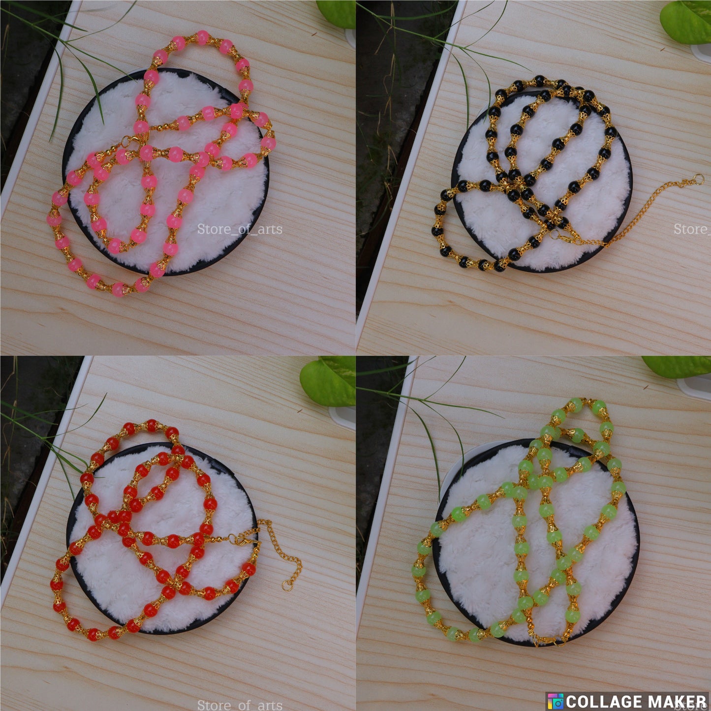 combo set of neckpiece for women/ Mala for women/plain set of 4 different color mala