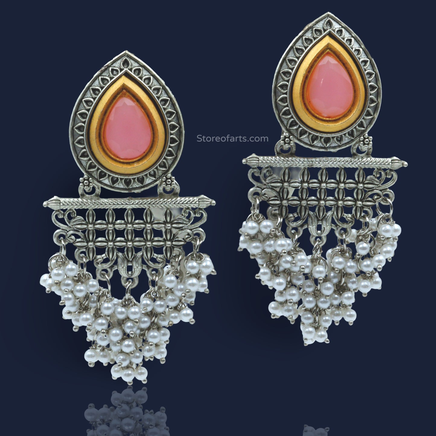 Golden Glow: German Silver and Gold Earrings for women