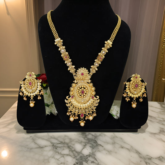 Goddess Glamour: Women's Temple Necklace Set