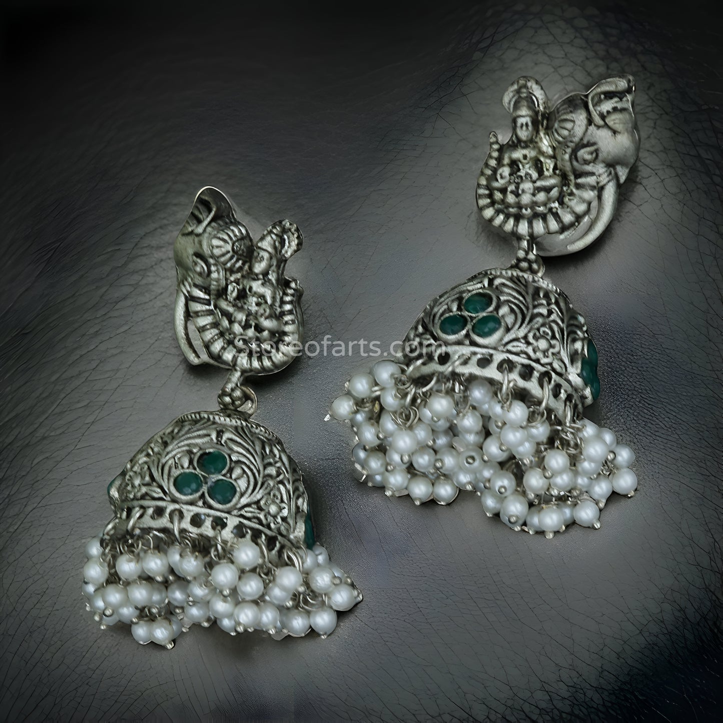 Antique Aura German silver earrings for women