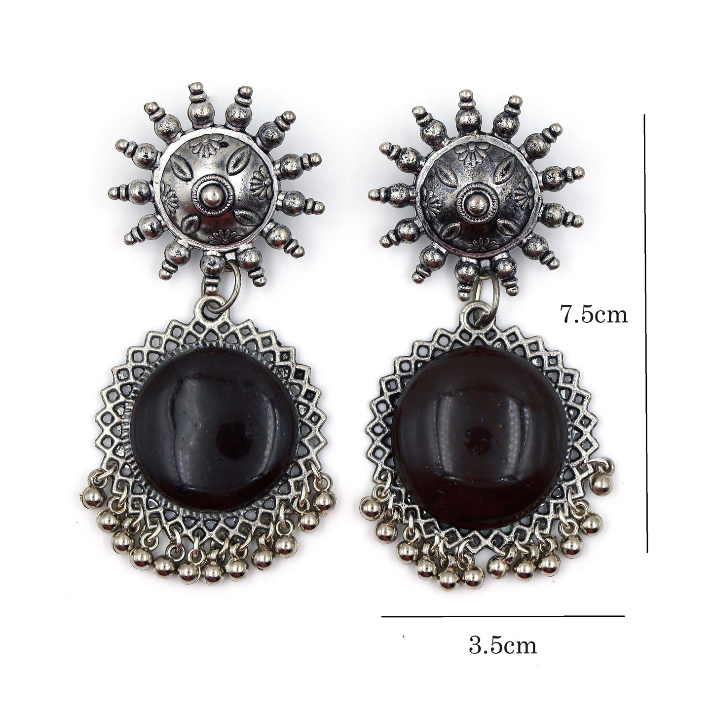 Black party wear earrings for women