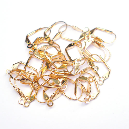 Good quality Golden hooks for jewelry making/earrings hooks, 20 pair(40pcs)